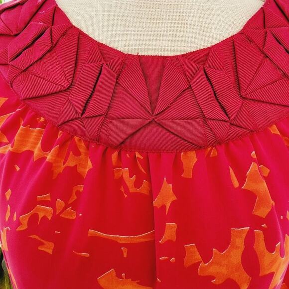 CABI PINK ORANGE SLEEVELESS TUNIC LINED SIZE SMALL - Picture 3 of 7